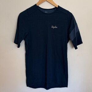 Rapha sz XS Men's Trail Merino Short Sleeve Dark Navy Short Sleeve Cycling Shirt